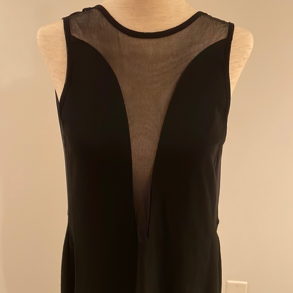 For Love and Lemons Black sheer midi dress